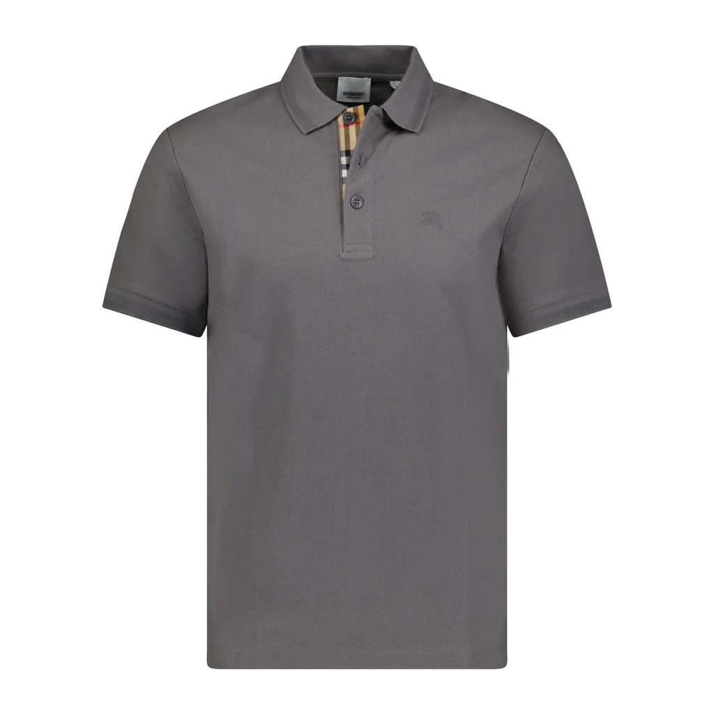 Áo Polo Nam Burberry Dark Grey With Logo Embroidered 80675841 Màu Xám - 5.jpg