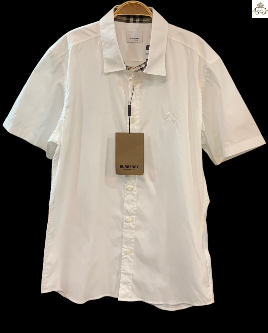 BURBERRY White William Check Cuff Stretch Cotton Poplin Shirt (Cộc - Check  Cổ) | WEBSITE HÀNG HIỆU DUY NHẤT VIỆT NAM