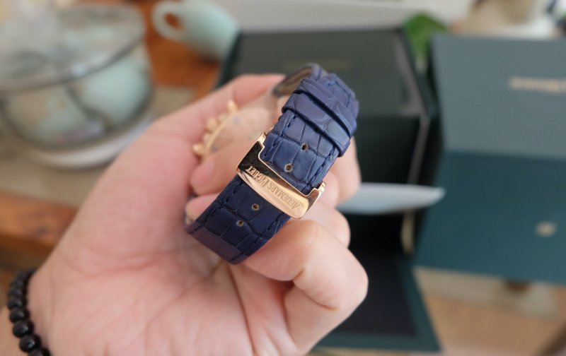 ban dong ho Audemars Piguet ap roy oak Blue rose gold vang hong chronograph 7.jpeg