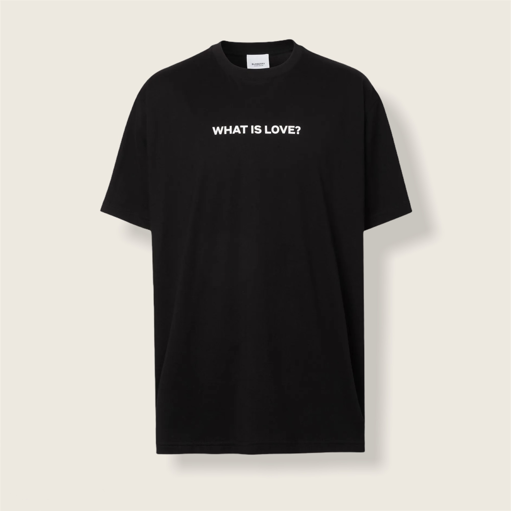 BURBERRY What Is Love Black T-Shirt | WEBSITE HÀNG HIỆU DUY NHẤT VIỆT NAM
