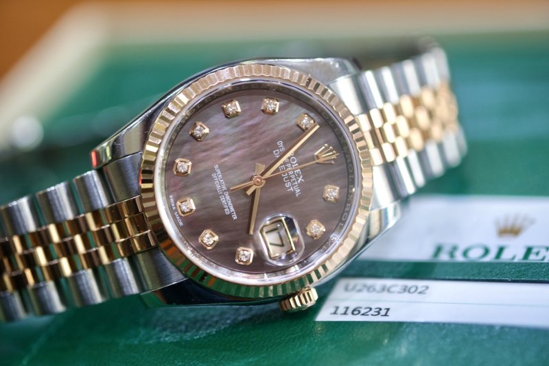 rolex 116231 mặt xà cừ tím cọc số kim cương (3).JPG